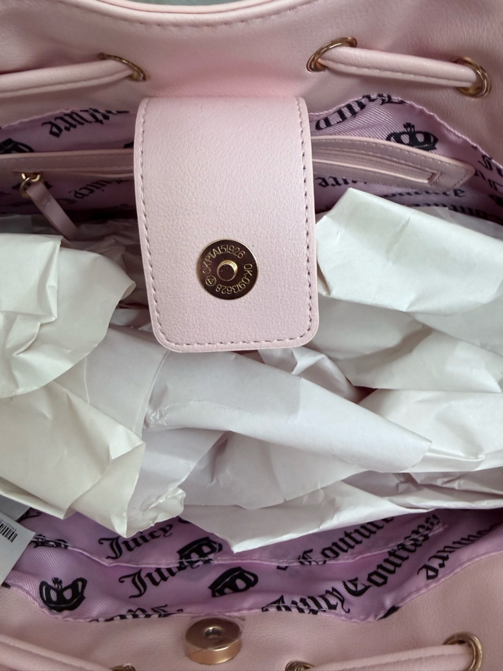 NWT Juicy Couture Classic Scottie Dog Daydreamer Tote in Retro Green/Powder Blsh - Picture 7 of 7